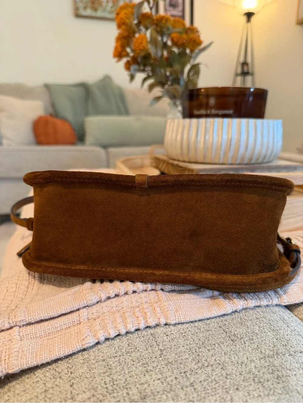Coach Waverly bag - warm brown suede - loved for one month!